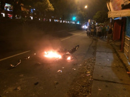 Motor Jambret di Bakar Massa, 1 Melarikan Diri, 1 Tertangkap.