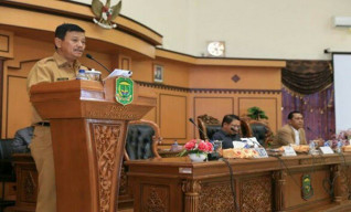 PJ Walikota Tanjungpinang Baca Laporan Pertanggungjawaban Tahun anggaran 2017.