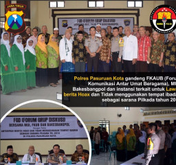 Jelang Pilkada Serentak, Polresta Pasuruan Gelar Forum Group Diskusi.