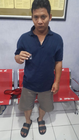 Ketahuan Bawa Sabu, Pria Ini di Bekuk TAB Polsek Genteng.