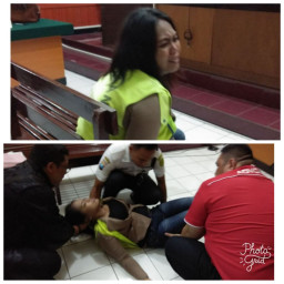 Dituntut 3 Tahun, Swesti Terdakwa Penipuan Langsung Pingsan.