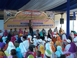Sebanyak 250 Anak Yatim Piatu, Disantuni Polresta Pasuruan.