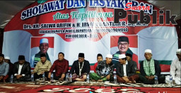 Ribuan Relawan Sabar, Gelar Tasyakuran Dengan Sholawat.