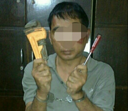 Polsek Pabean Cantikan, Bekuk Pelaku Curat di Hotel Grand.
