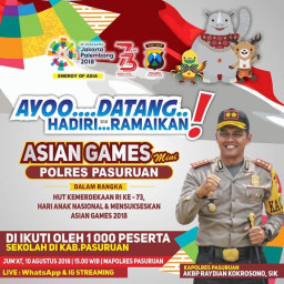 Dukung Asian Games 2018, Polres Pasuruan Gelar Asian Games.