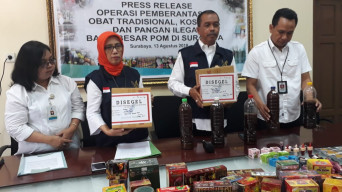 BPOM Surabaya, Sita Kosmetik dan Jamu Tradisional Senilai Milyaran Rupiah