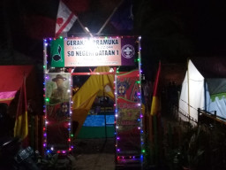 Jelang HUT RI ke 73 dan Hari Pramuka ke 57, Siswa Siswi se Kecamatan Tenggarang Gelar Kemah Bersama.