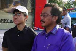 Kaesang Bacakan Deklarasi Pelajar dan Pemuda Hidup Sehat Tanpa Narkoba.