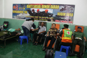 HUT TNI ke 73, Kodim 0808 Blitar Gelar Donor Darah.