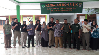 TMMD ke 103, Danramil 04 Bojonggede Ajak Siswa Disiplin.