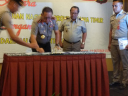 Kapolda dan BPN Jatim MoU Sertifikasi 123 Tanah Aset Polda Jatim.