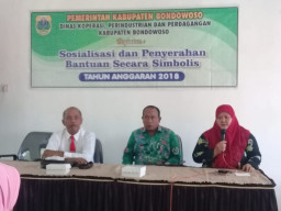 Diskoperindag Bondowoso, Kembali Bantu Peralatan Produksi.