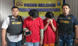 Terjatuh Saat di Kejar, 2 Jambret ini Dibekuk Anggota Polsek Sawahan.