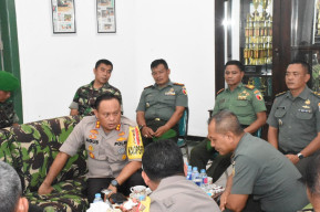Kapolresta Pasuruan Ajak Jajaran nya, Silahturahmi ke Kodim 0809.