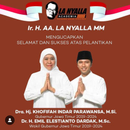 La Nyalla Beri Ucapan Selamat Pada Khofifah dan Emil Dardak.