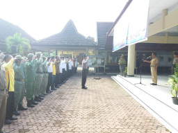 Jelang Pemilu 2019, 3 Pilar Kecamatan Bondowoso Gelar Apel Bersama.