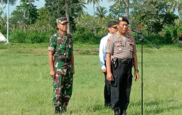 Jelang Pemilu, Kapolsek Pujer Pimpin Apel Akbar Pengaman Pemilu.