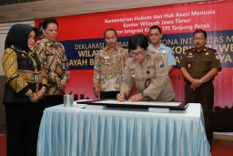Kanim Tanjung Perak, Deklarasikan Zona Integritas Menju Wilayah Bebas Korupsi.