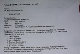 Agar Bisa Lepas Ratusan Hektar Tanah Negara, Kades Leprak Palsukan KK dan KTP Atasnama Orang Surabaya.