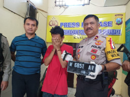 1 Dari 2 Pelaku Curanmor, Keok di Tangan Polsek Sawahan.