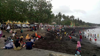 Pantai Cacalan Banyuwangi Butuh Perhatian Pemkab, Bibir Pantai Terkena Abrasi.