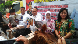 Ditreskrimsus Polda Jatim, Gagalkan Peredaran Daging Sapi Ilegal.