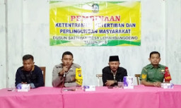 Jelang Pilkades Serentak, 3 Pilar Desa Lemahbang Dewo Gelar Sosialisasi Kamtibmas.