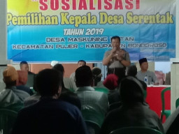 Jelang Pilkades Tahun 2019, Muspika Pujer Gelar Sosialisasi Tehnis.