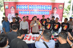 Polres Bondowoso Tindak Tegas dan Terukur "Tembak", Pada Pelaku Curanmor di 15 TKP