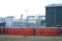 Didik Jadi Irup, Pada Upacara HUT RI ke 74 di JOB Pertamina-Medco EP Tomori Sulawesi.