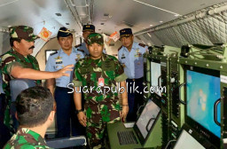 Panglima TNI Marsekal Hadi Tjahyanto SIP. Tinjau Kesiapan Alutsista Untuk Pemadam Kebakaran Hutan di Kalteng.