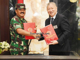 Mabes TNI Kerja Sama Dengan Yayasan Budha Tzu Chi Indonesia, di Bidang Bencana Alam dan Sosial Kemanusiaan.