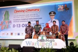 Gubernur Jatim Khofifah Indar Parawansa, Buka Jatim Fair 2019 di Grand City Mall Surabaya.