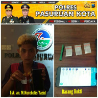 Satnarkoba Polres Pasuruan Kota, Bekuk BD Shabu di Depan Makam Gadingrejo.