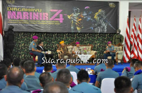 Danpasmar 2 Hadiri "Marinir Talk Show" Peringati HUT ke 74 Marinir. 