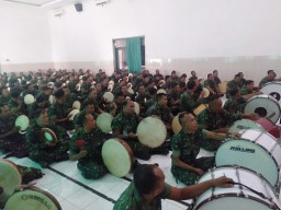 Kodim 0819 Pasuruan Kodam Brawijaya, Turut Lestarikan Seni Hadrah.