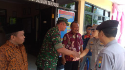 Sinergitas TNI Polri, Danramil Dampingi Kapolres Pasuruan Kunjungi Polsek Winongan.