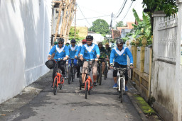 Dandim 0819 Mancal Bareng Warga, di HUT Kota Pasuruan ke 334.