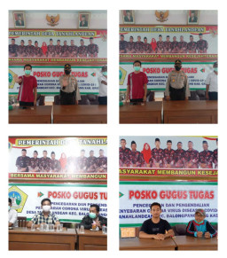 Kompak Bersama Warga, Kades Feri Hermawan Yakin Tanah Landean Bebas Virus Corona.