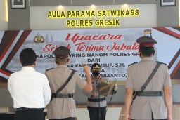 Sertijab Kapolsek Wringinanom, di Pimpin Langsung Oleh Kapolres Gresik.