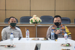 Gencar Perkenalkan Diri, Giliran KPUD Dikunjungi Kapoelres Gresik.
