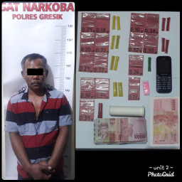 Kedapatan Simpan Sabu, Warga Benjeng Diamankan Satresnarkoba Polres Gresik