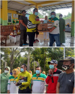 M. Qosim Sambang Desa Sekaligus Sukseskan Program Pembagian 500 Ribu Masker Di Benjeng.