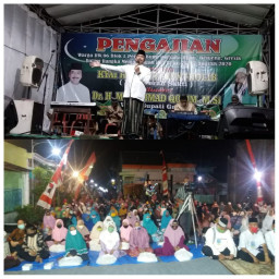 Undang Kyai Kera Sakti dan Wabup M. Qosim, Panitia Hut Ri ke 75 Desa Sirnoboyo Gelar Pengajian.