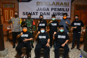Dandim 0808 Blitar, Hadiri Deklarasi Pemilu Sehat dan Jurdil.