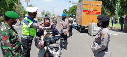 Cegah Meningkatnya Covid-19, Polres Gresik Gencar Lakukan Ops. Yustisi.