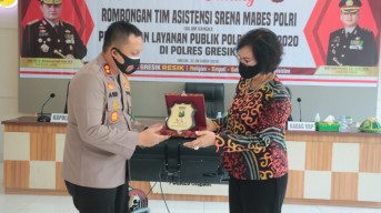 Polres Gresik Terima Tim Asistensi Asrena Mabes Polri, Dalam Rangka Peninjauan Pelayanan Publik. 