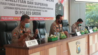 Polres Gresik Terima Kunjungan Tim Puslitbang Polri, Dalam Rangka Penelitian Optimalisasi Pelayanan Masyarakat.