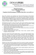 Risalah Penyelesaian No. 88/Risalah-DP/XI/2020. Dewan Pers Tentang Pengaduan Santi Restuningsih Terhadap Media Siber suara-publik.com.