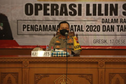 Kapolres Gresik, Pimpin Rakor OPS. Lilin Semeru 2020.